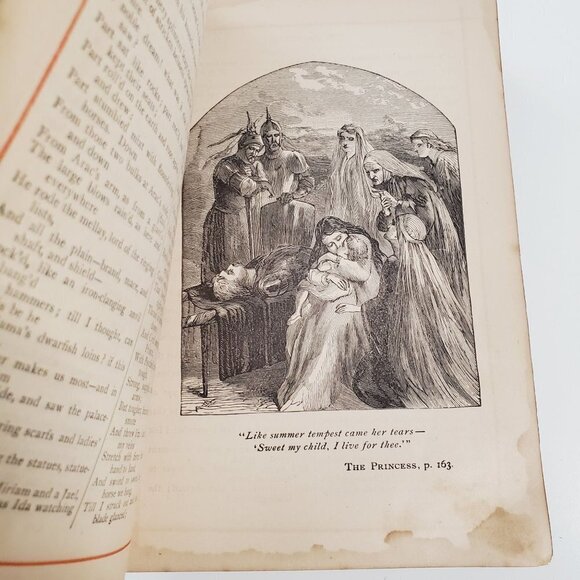 Antique Victorian Book 1860 - 1970 Alfred Tennyson Poems - Picture 7 of 13
